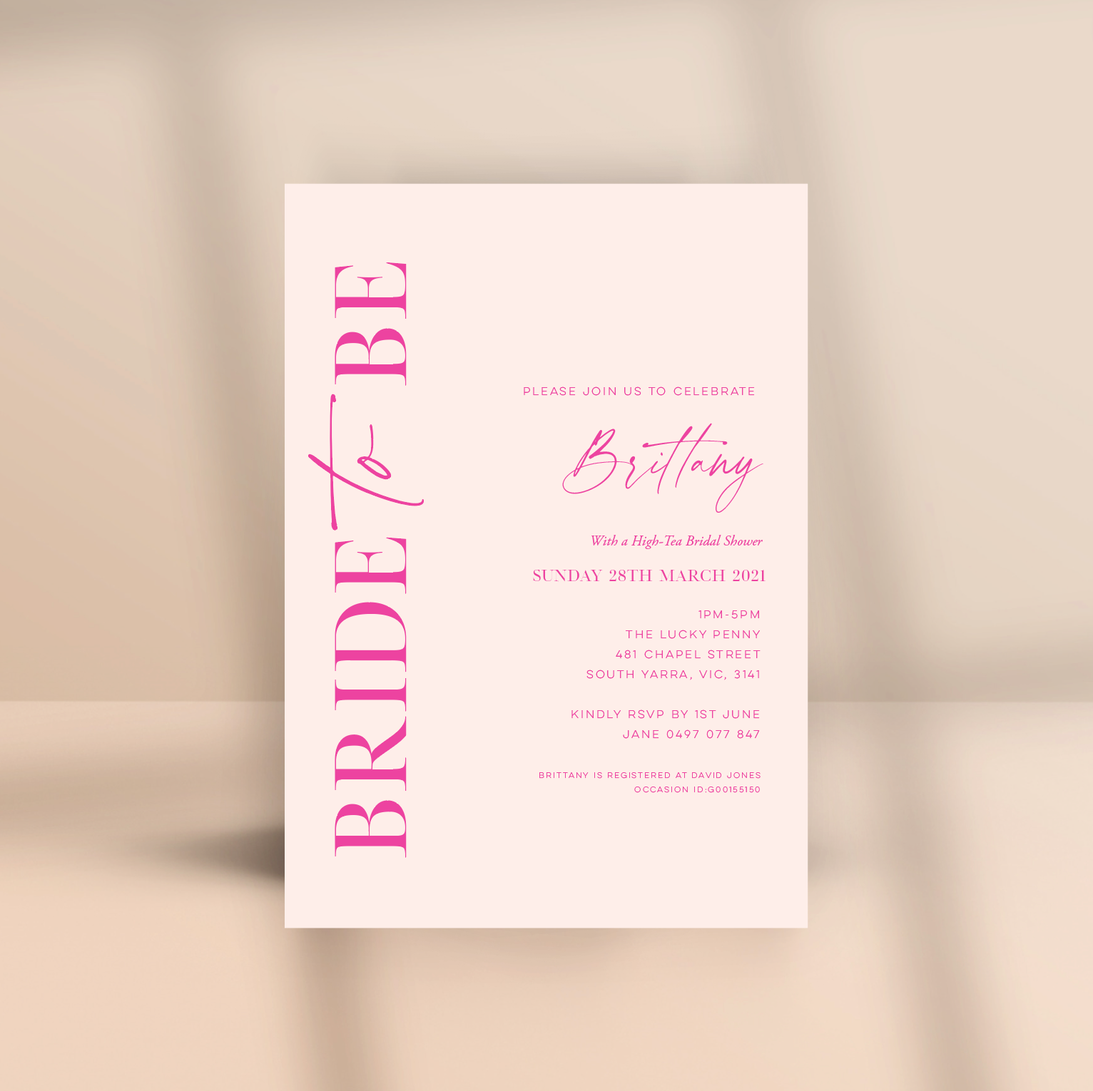 Brittany | Bridal Shower Invitation