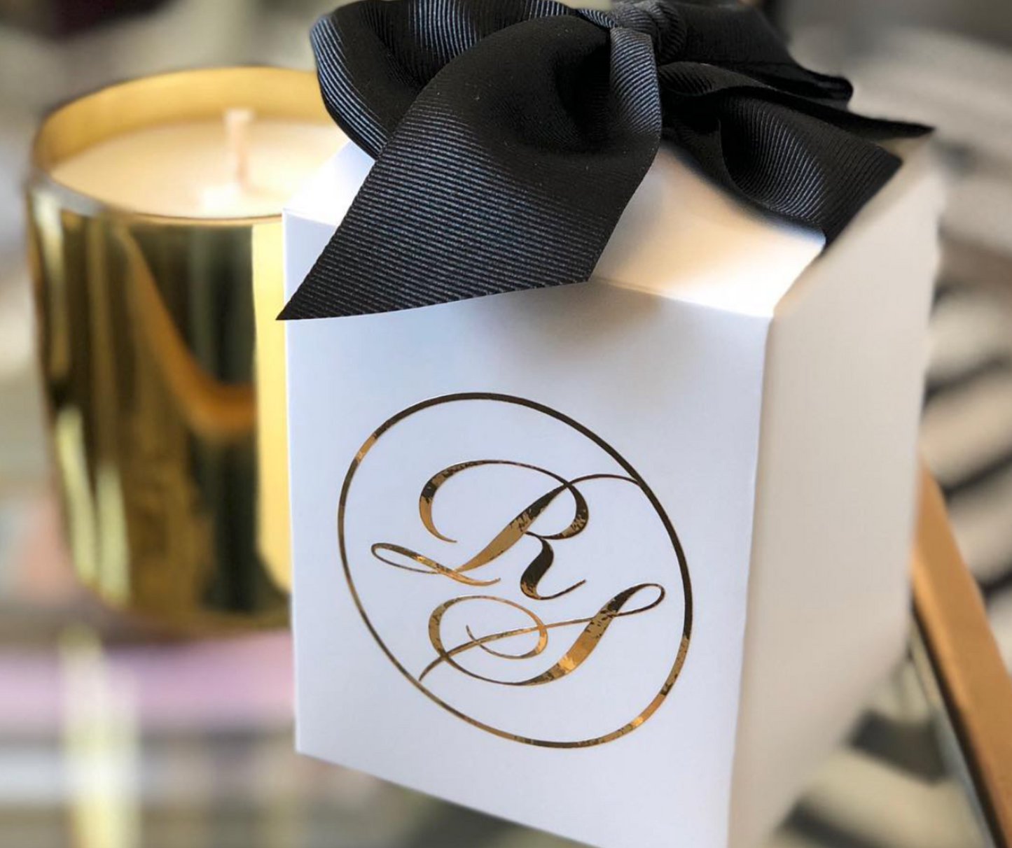 Rachelle | Guest Favour *Gold Foil Label* Soy Candle - 240g (min order 20 units)