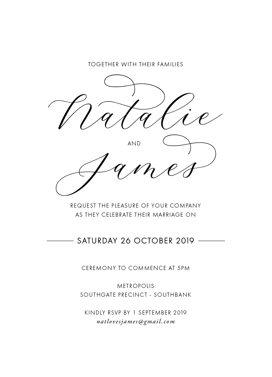 Natalie | Wedding Invitation