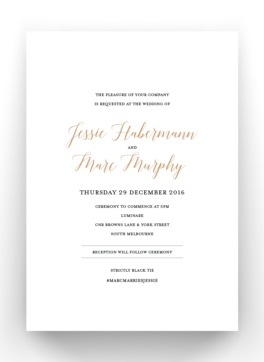 Jessie Murphy | Wedding Invitation