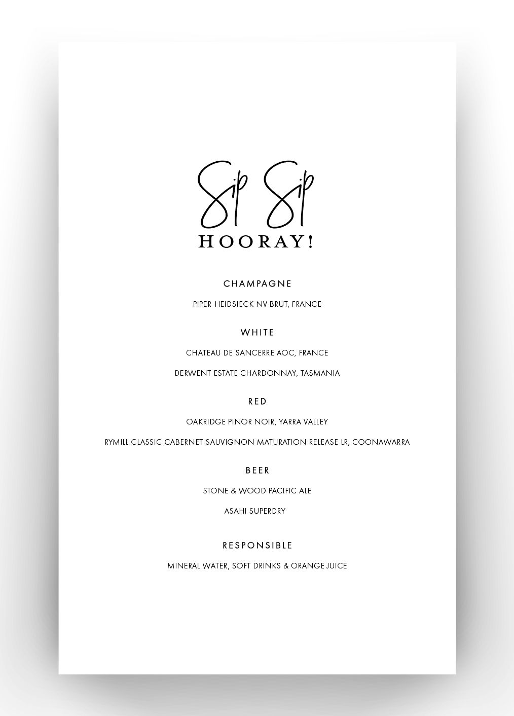 Let's Eat | Table Menu
