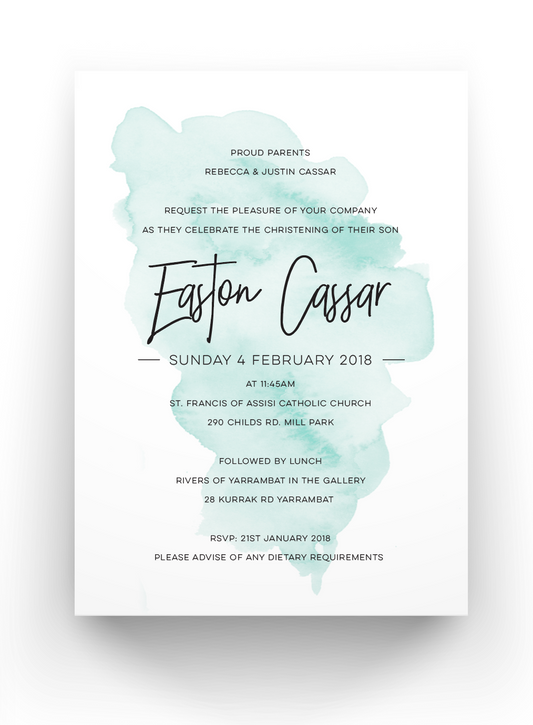 Easton | Baby Invitation