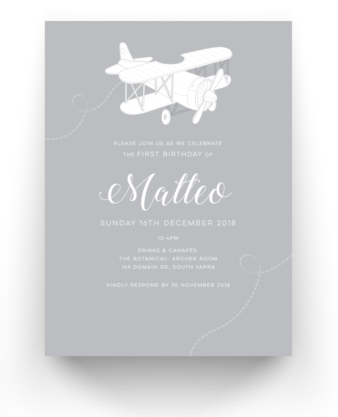 Matteo | Baby Invitation