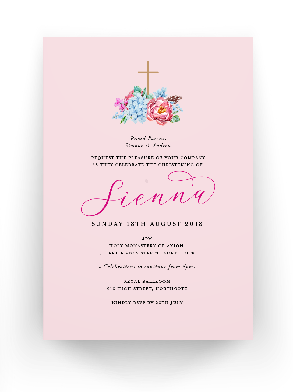 Sienna | Baby Invitation