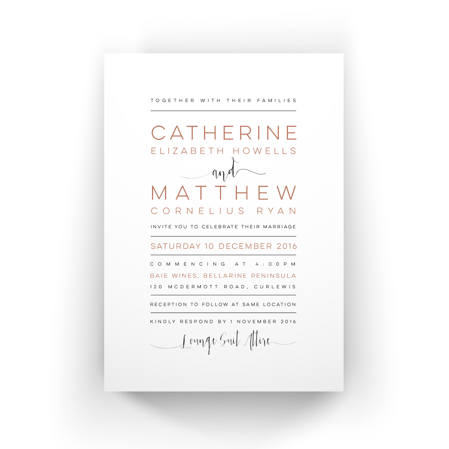 Catherine | Wedding Invitation