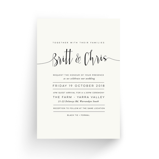 Britt | Wedding Invitation