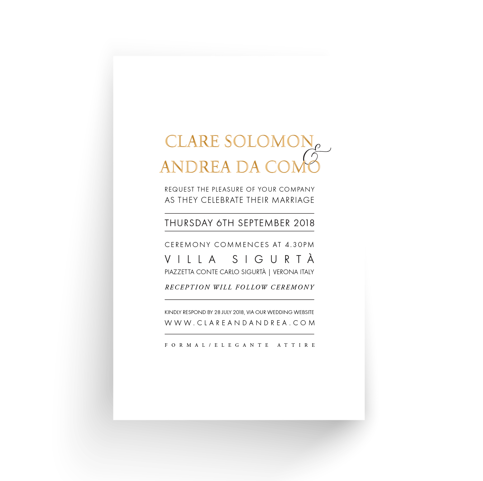 Clare | Wedding Invitation