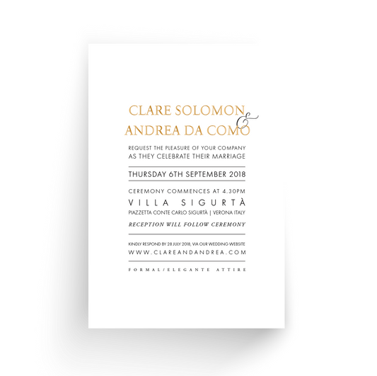 Clare | Wedding Invitation