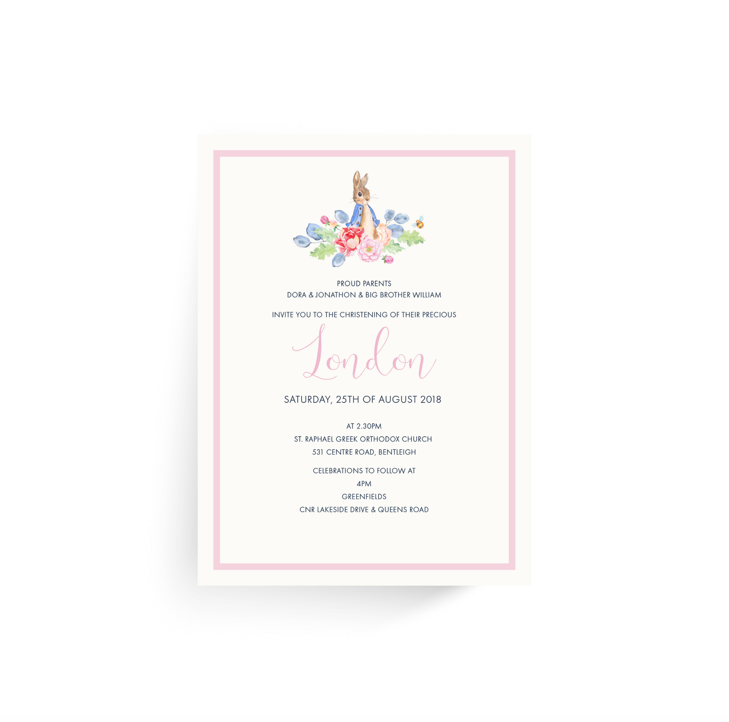 London | Baby Invitation