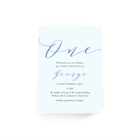 George |Baby Invitation