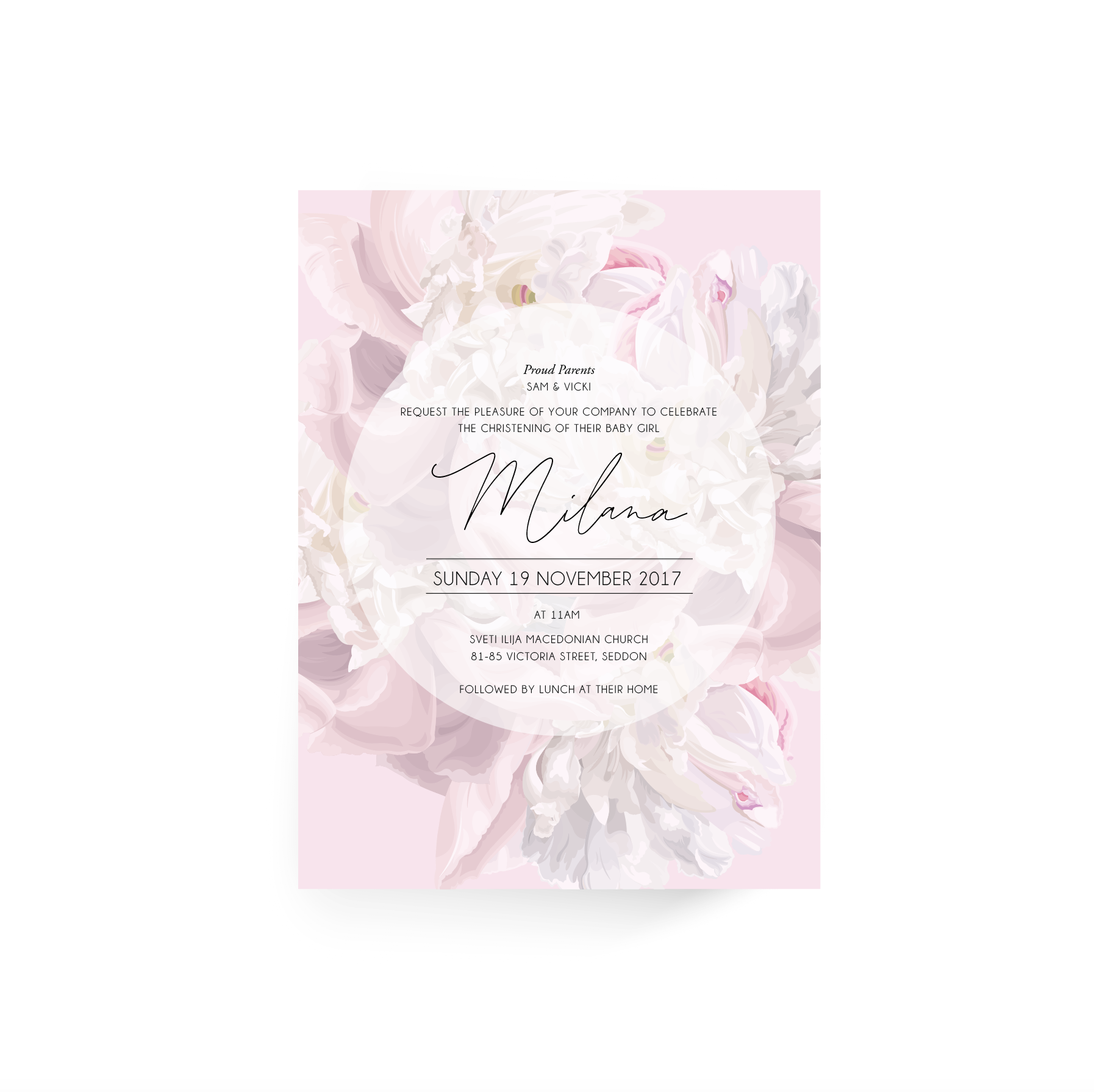 Milana | Baby Invitation