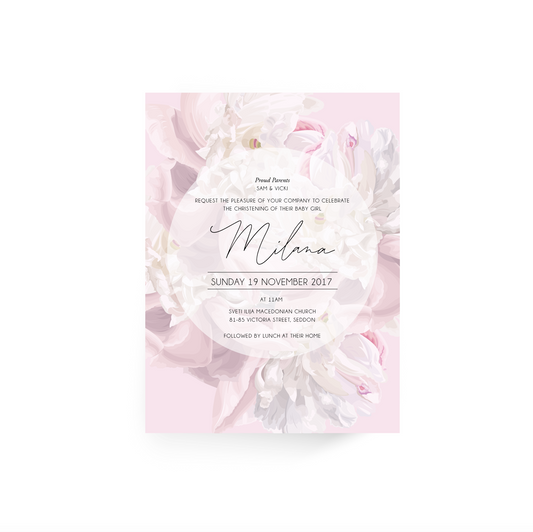 Milana | Baby Invitation