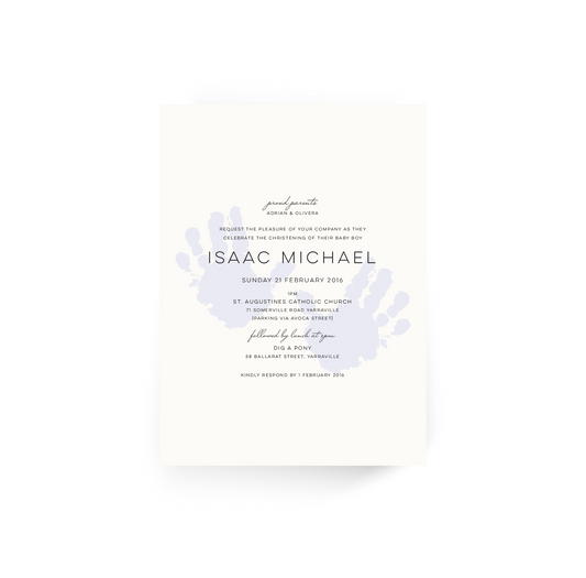 Isaac | Baby Invitation