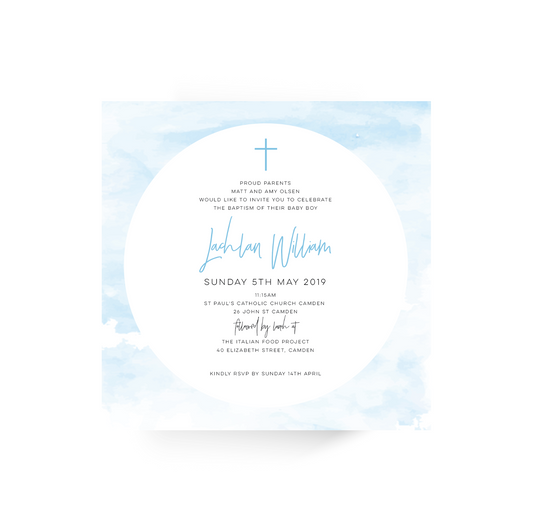 Lachlan | Baby Invitation