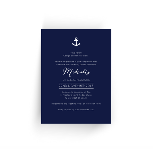 Mihali | Baby Invitation