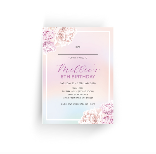 Millie- Belle | Baby Invitation