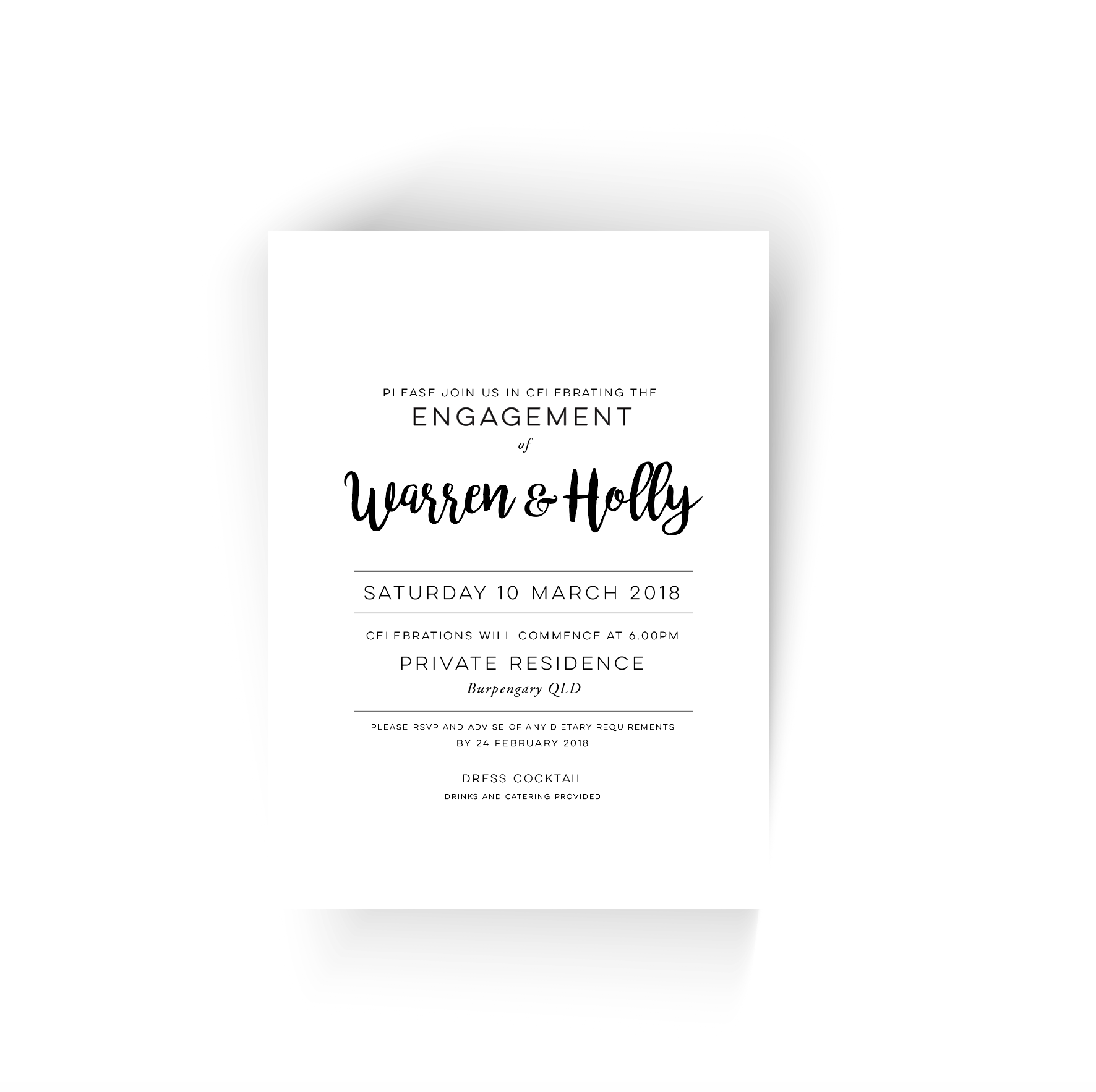 Holly | Engagement Invitation