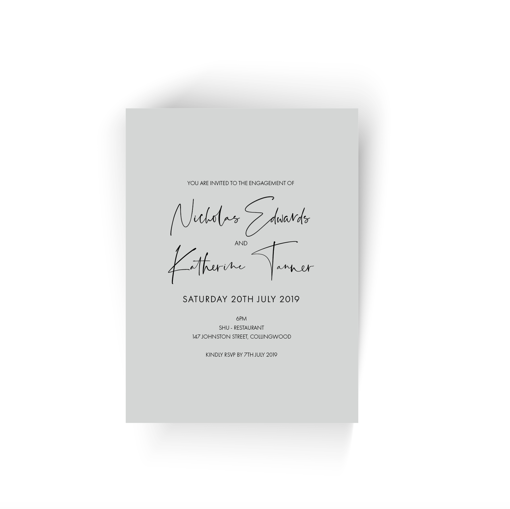 Katherine | Engagement Invitation