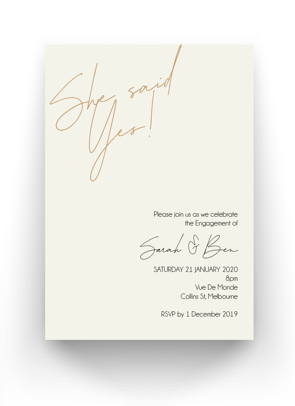 Sarah | Engagement Invitation