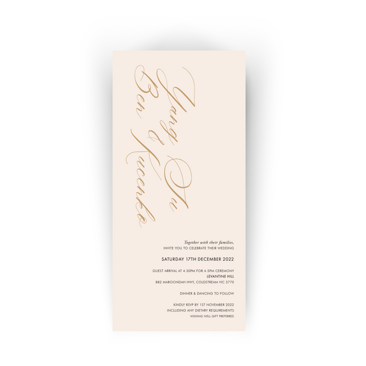 Sue | Ivory Wedding Invitation