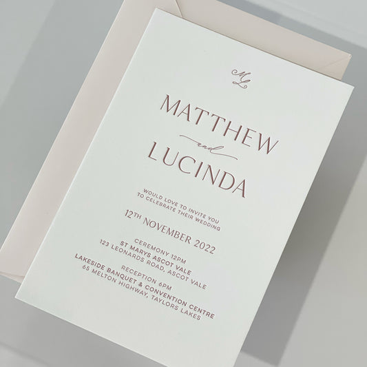 Lucinda | Wedding Invitation